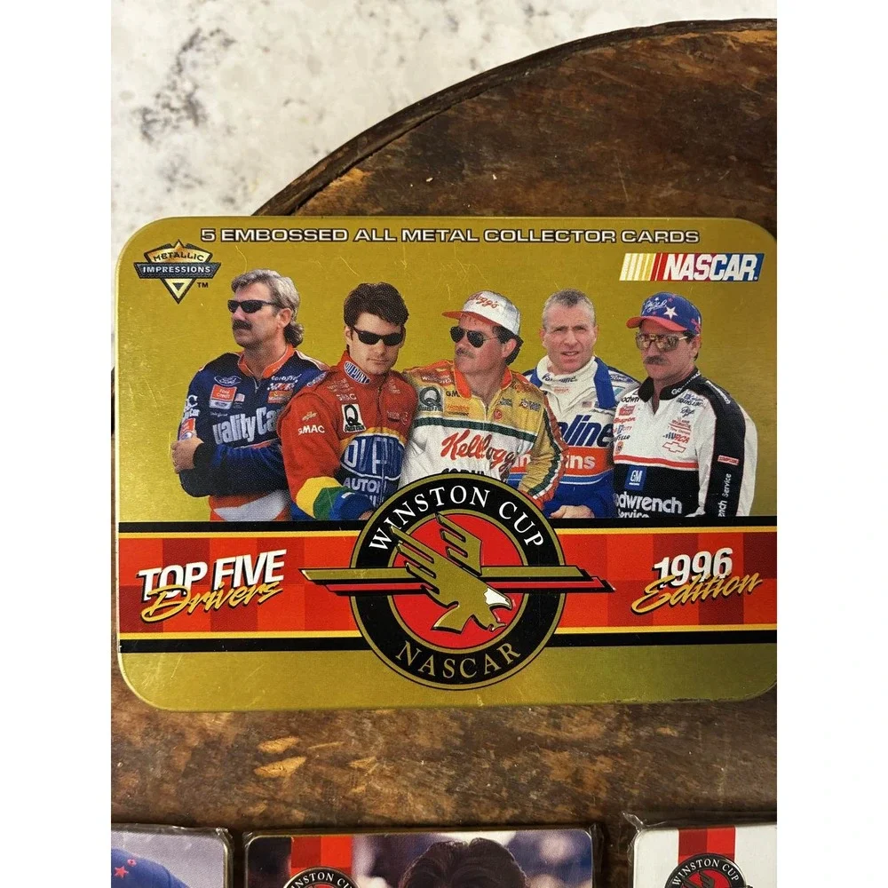 1996 NASCAR Winston‎ Cup 5 Drivers Metal Cards Tin